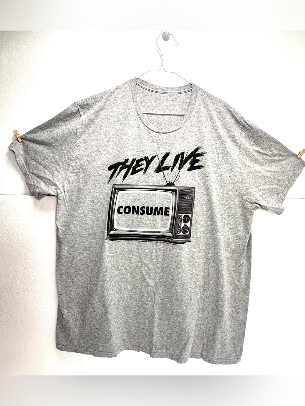 They Live “Consume”  Gray Cotton T Shirt
